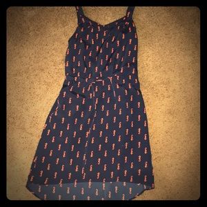 Navy Blue Seahorse Tank Dress